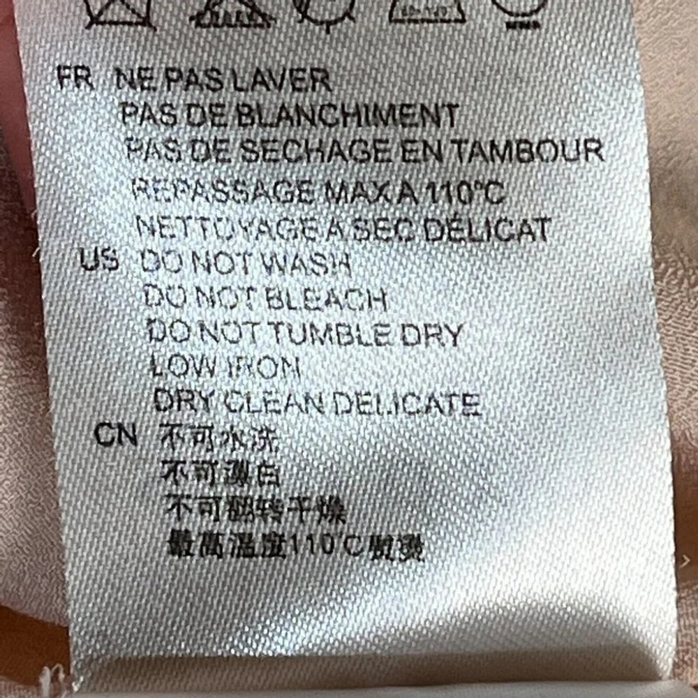 Sandro Paris Manureva Dress Women's Small Pink Floral Laser Cut Crochet Side Zip - Picture 12 of 16